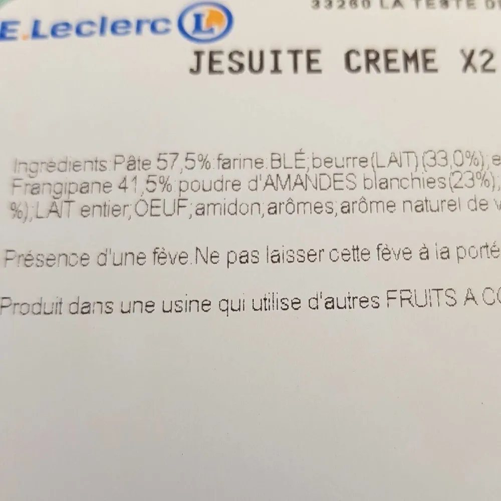 Jésuite crème