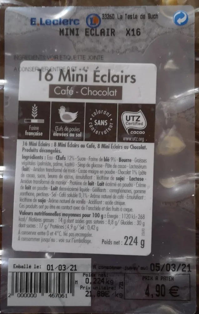 16 Mini Éclairs