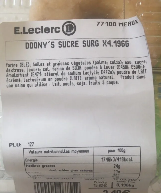 Doony’s sucre