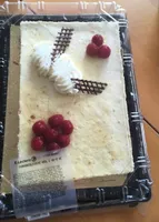 Gateau framboise crème brulée