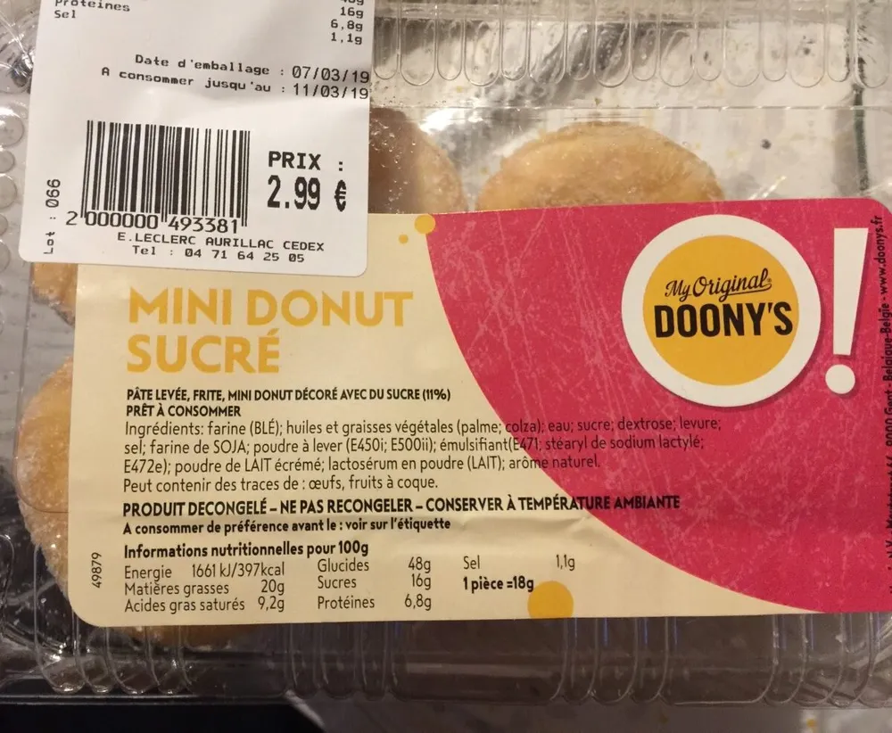 Mini donut sucré