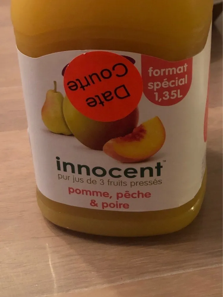 Jus de pomme peche poire