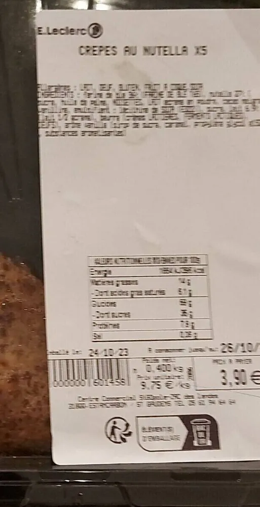 Crêpes au nutella
