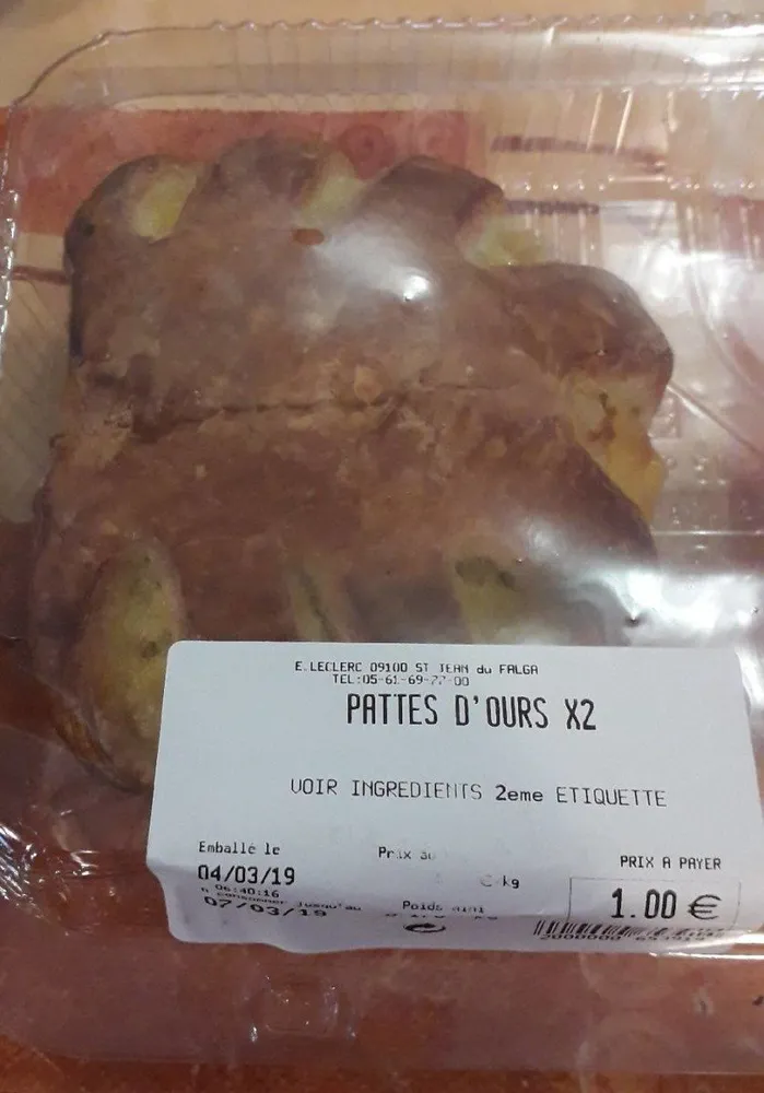 Pattes d'ours x2