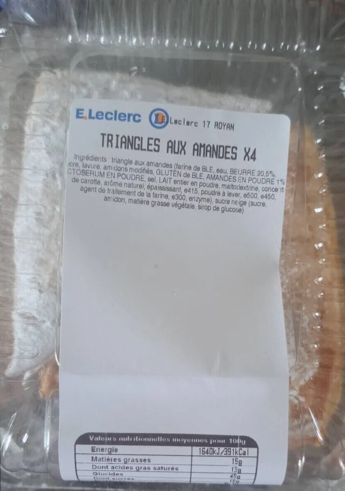 Triangle au amandes