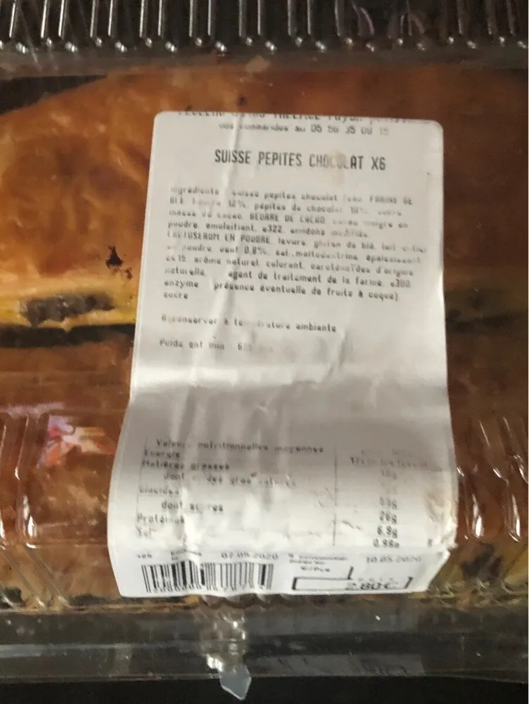 Suisse pepites chocolat