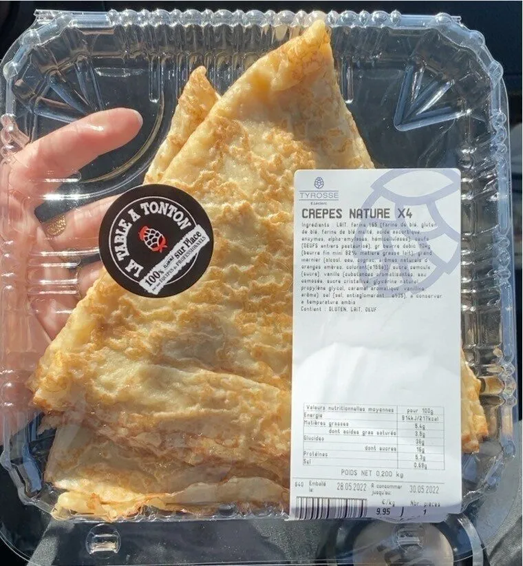 crêpes nature x4