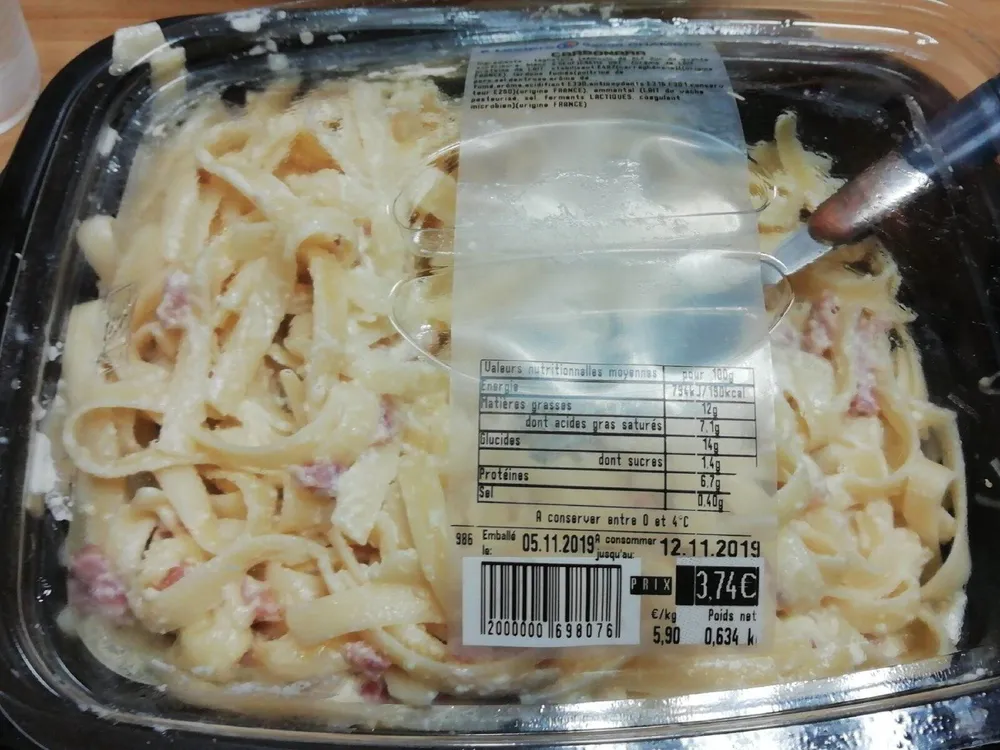 Pâtes carbonara