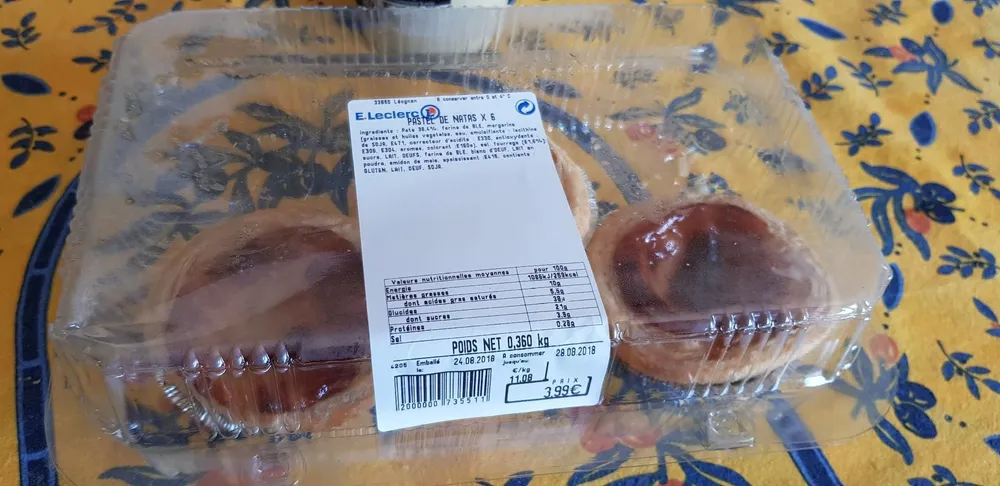 Pastel de natas x 6