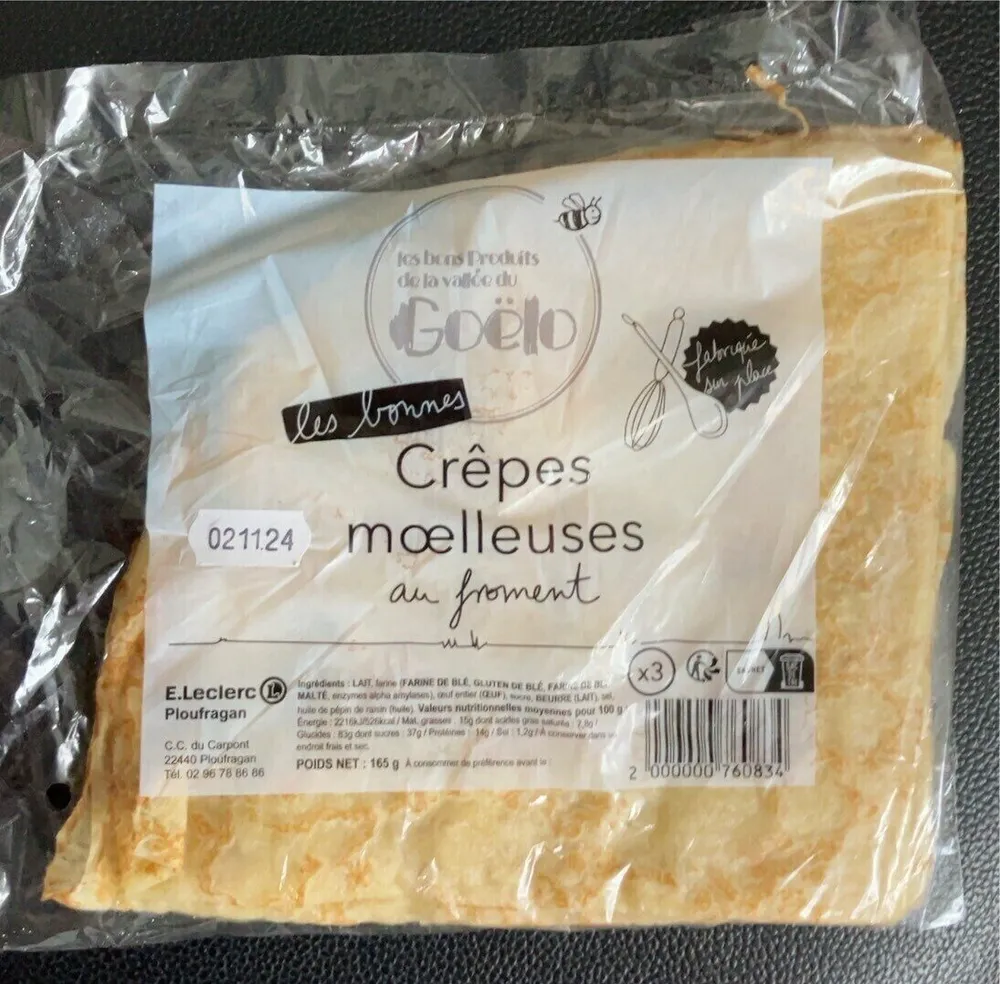 Crêpes  moelleuses au froment