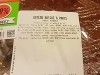 Gâteau basque 6 parts