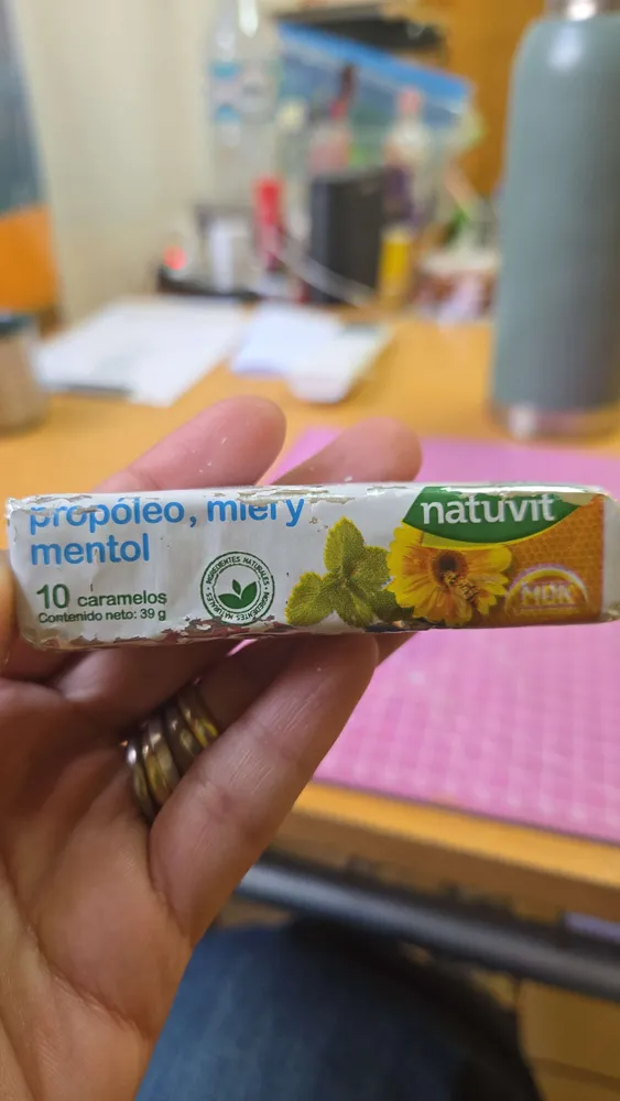 propóleo, miery mentol
