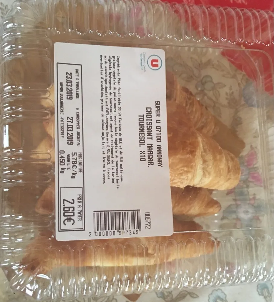 Croissant margarine tournesol