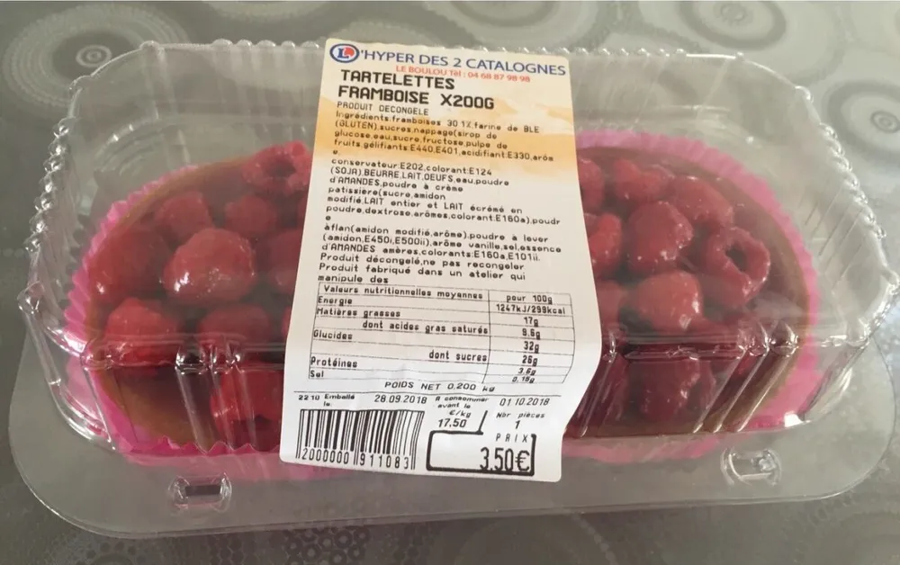 Tartelette framboise