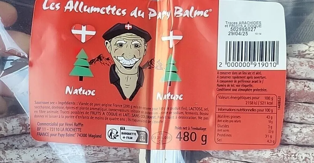 Allumettes du papy de balme