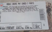 Roulé crème pâtissière chocolat