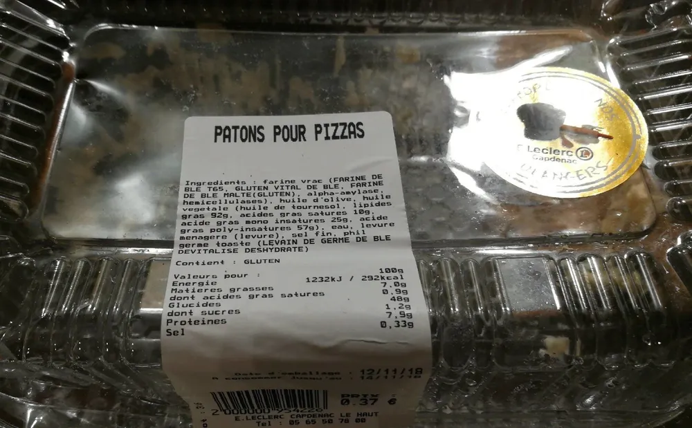 Pâton pour pizza