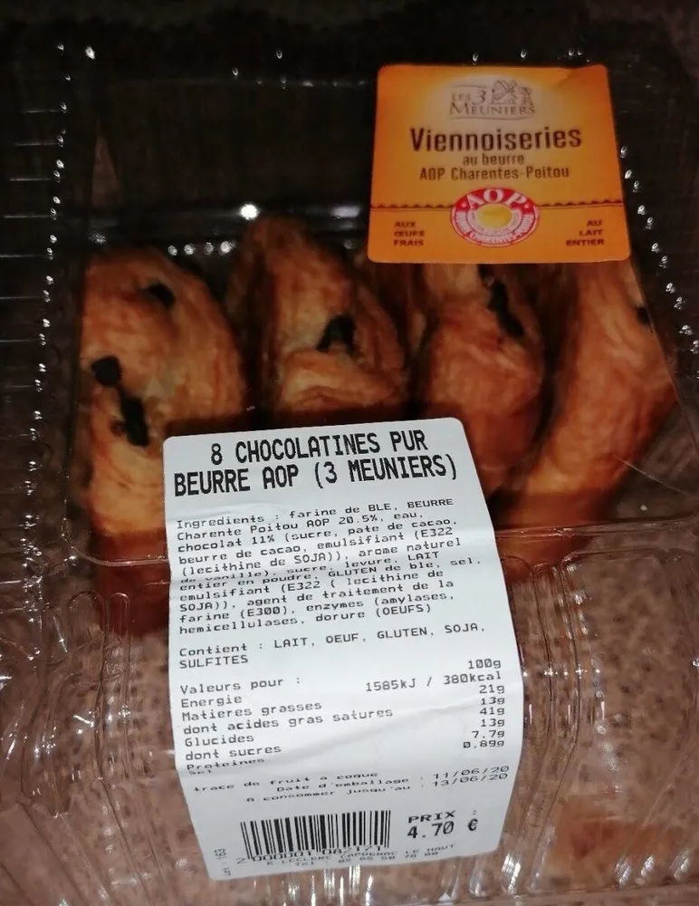 Viennoiseries au beurre