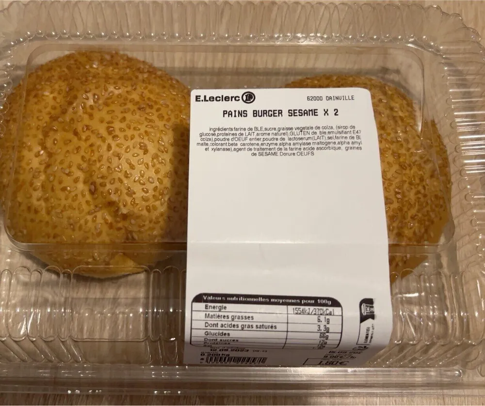 Pain burger sesame