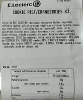 Cookie pistaches / cranberries x 3