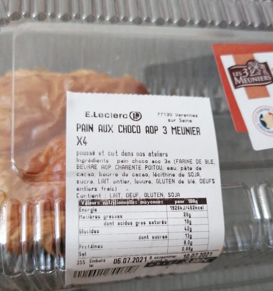 Pain aux chocolats