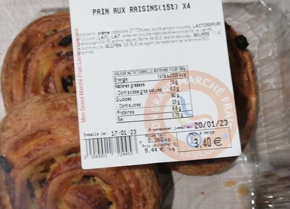 PAIN AUX RAISINS