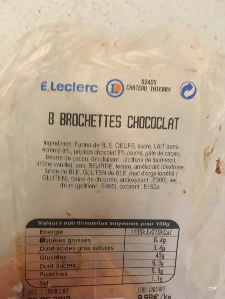 Brochettes chocolat