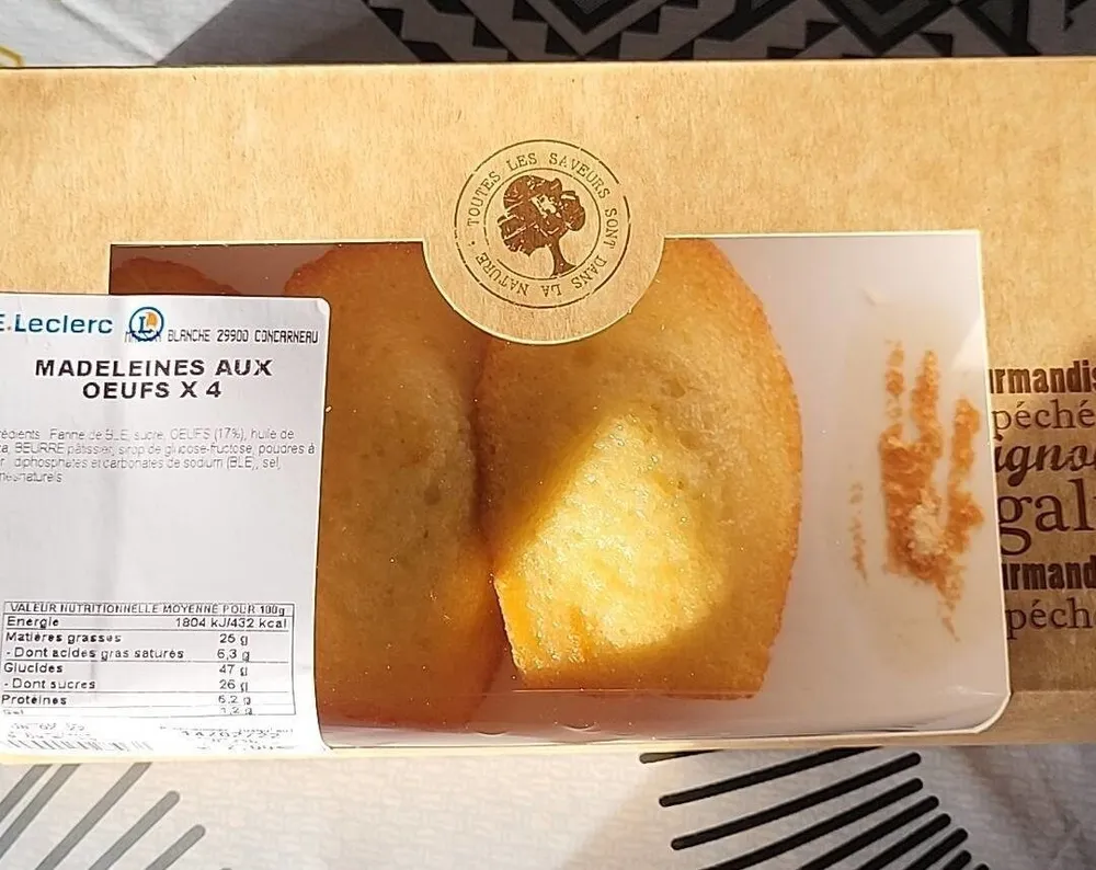 Madeleines aux œufs