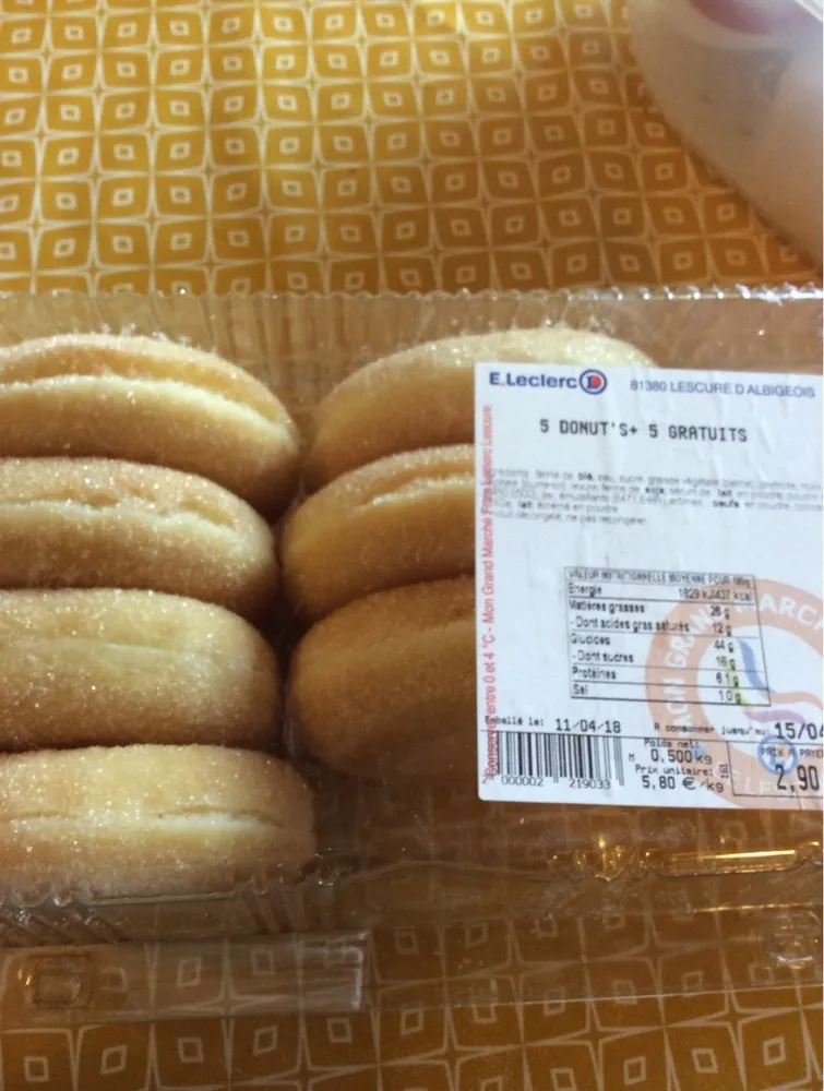 Donut's natures sucrés