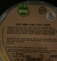 Creme Cenoura c/Maçã e Aipo s/ Batata