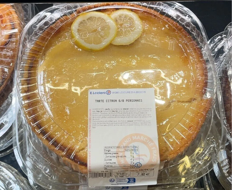 Tarte Citron 6/8 Personnes