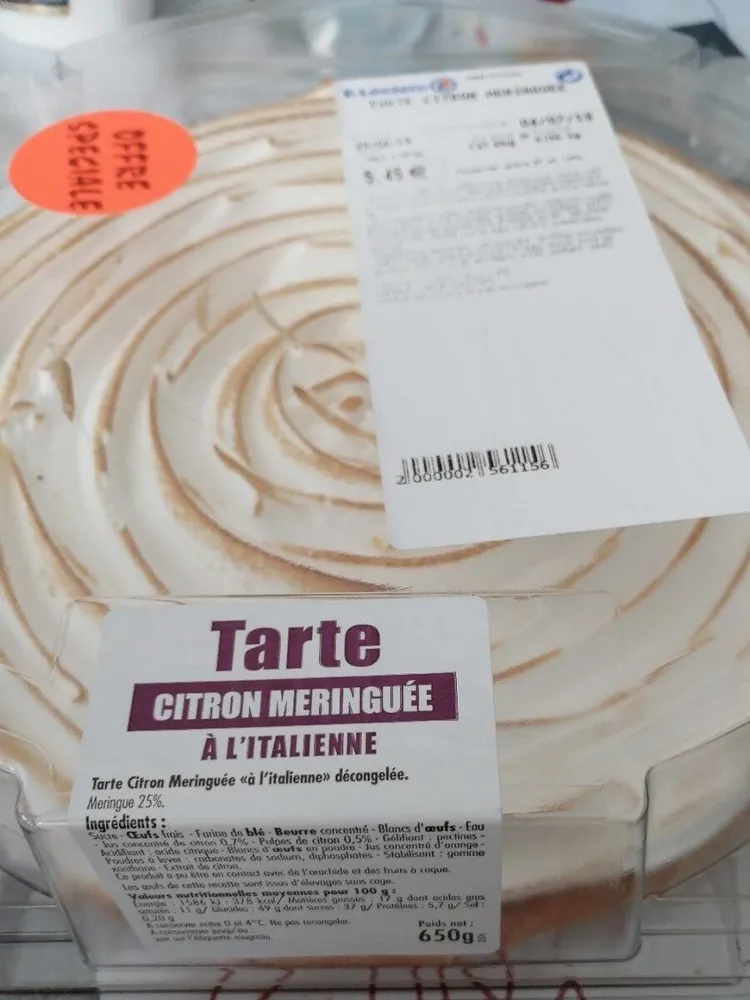 Tarte au citron meringué