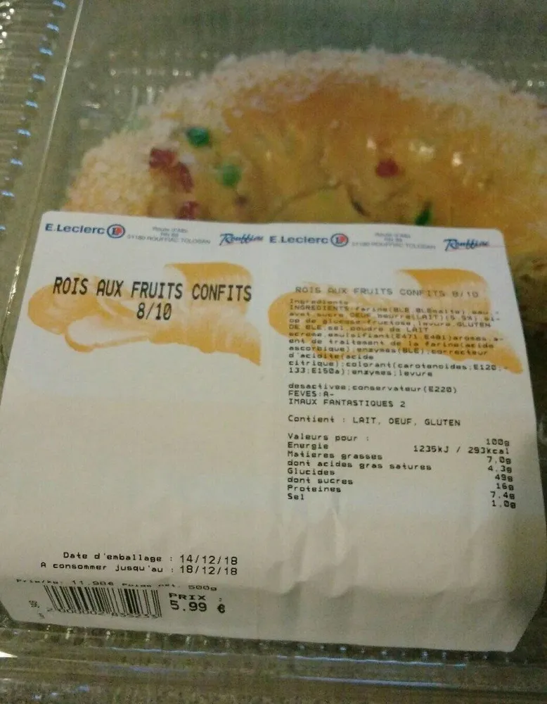 Rois aux fruits confits
