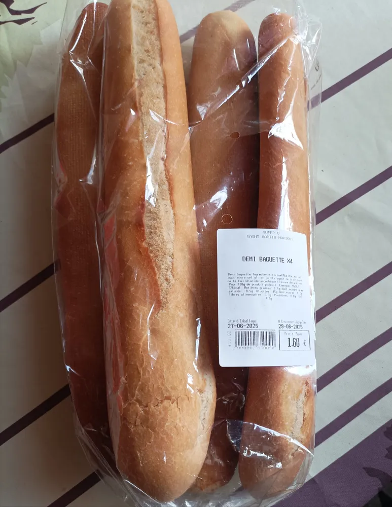 Demi baguettes, 4 pieces