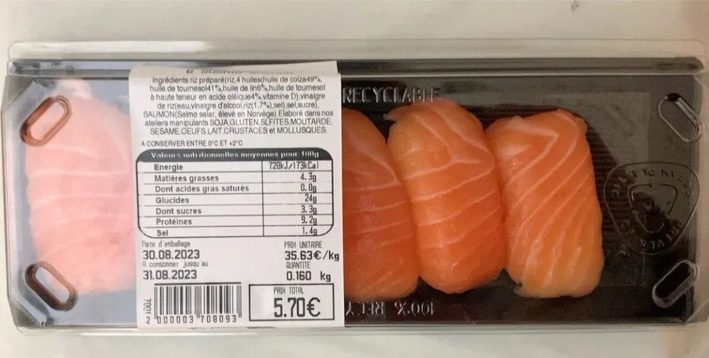Sushi saumon