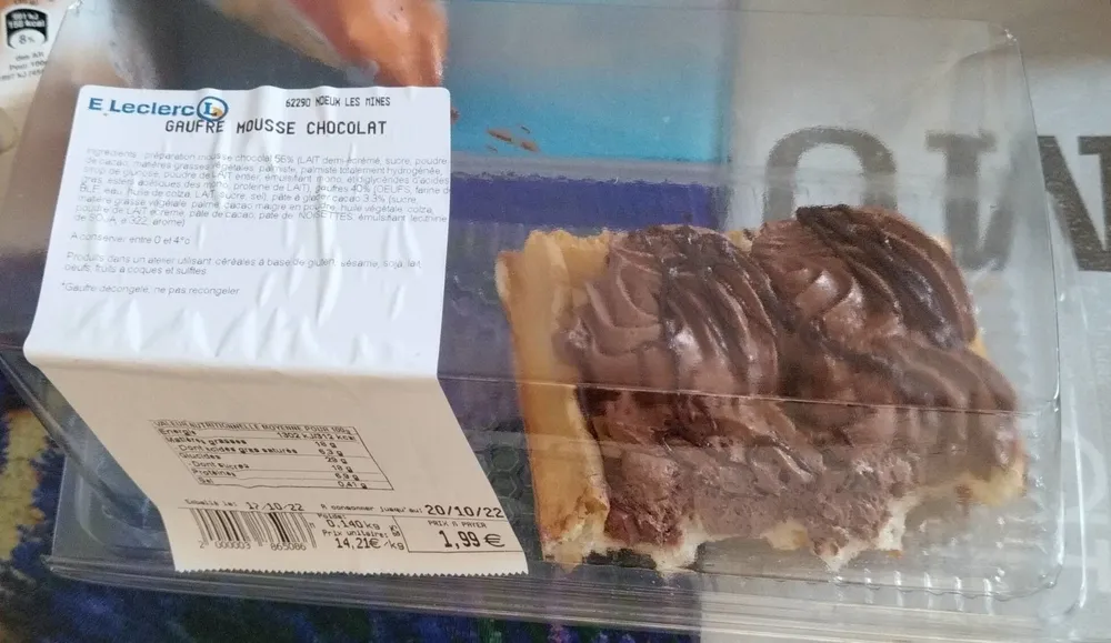 Gaufre mousse chocolat