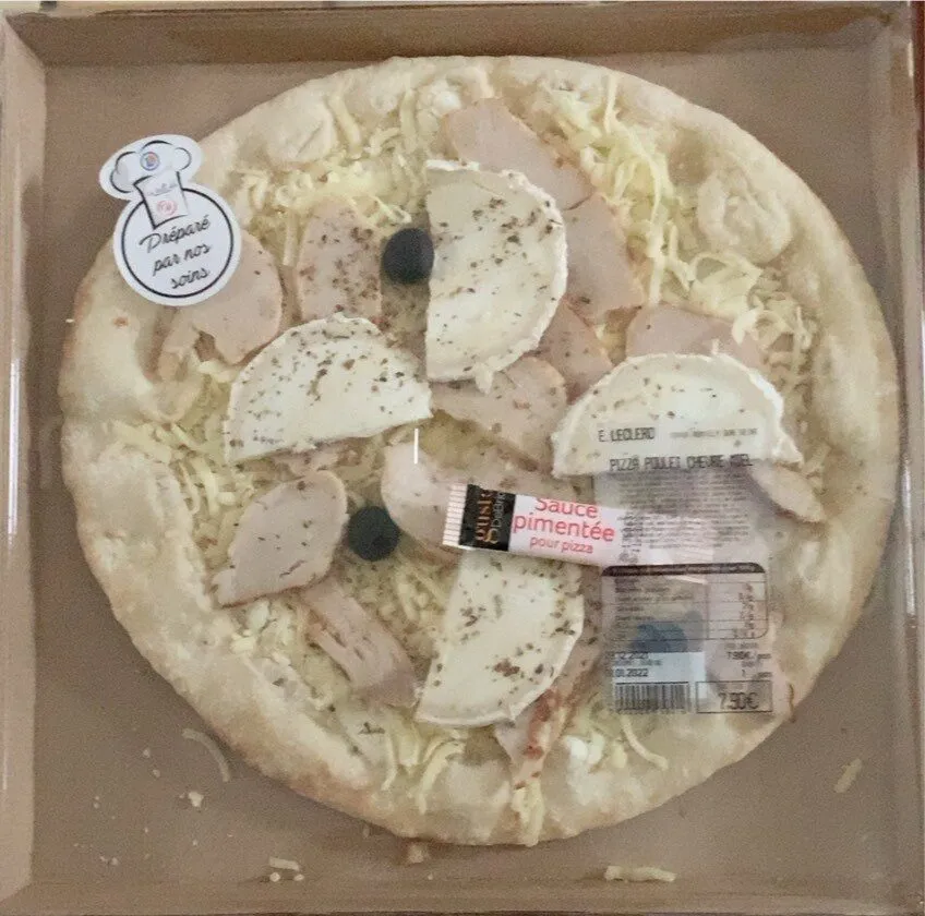Pizza poulet chevre miel