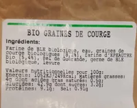 Bio graines de courge