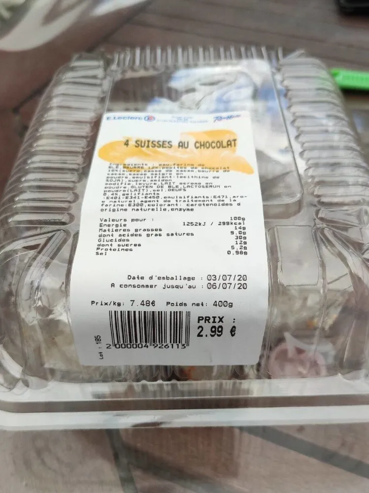 4 Suisses au chocolat