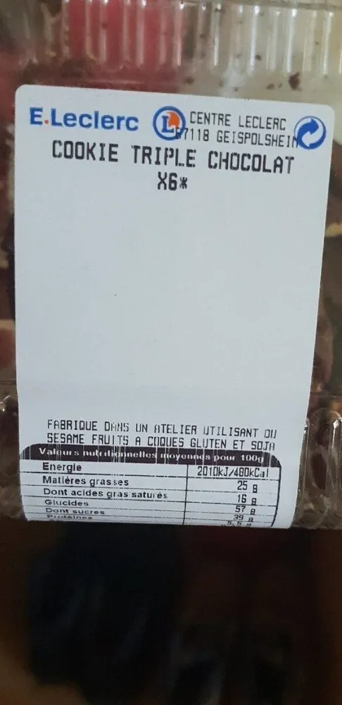 Cookie triple chocolat
