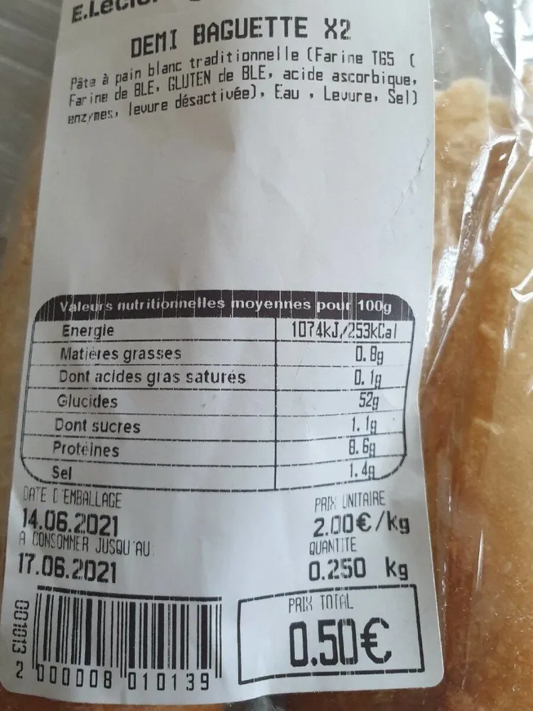 Demi baguette x2