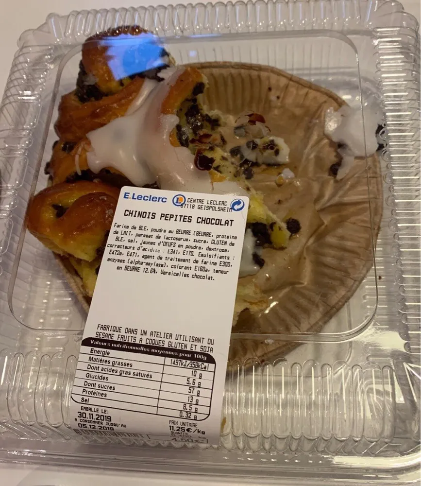 Chinois pépites chocolat