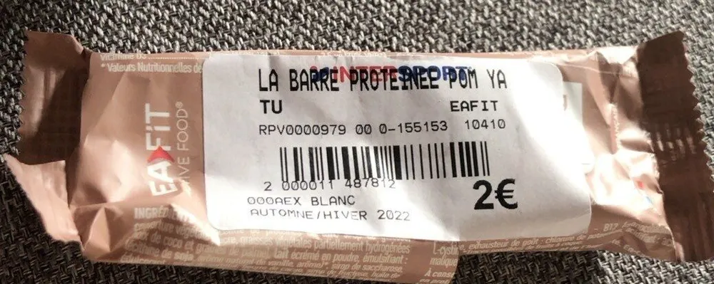 La barre proteiné pomme yaourt