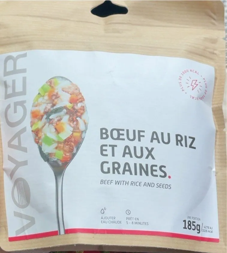 Boeuf au riz et aux graines