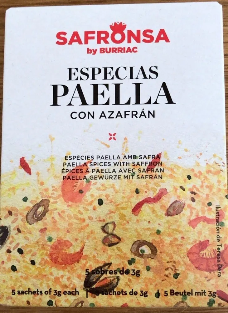 Épice à paella avec safran
