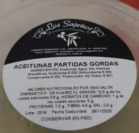 Aceitunas partidas gordas
