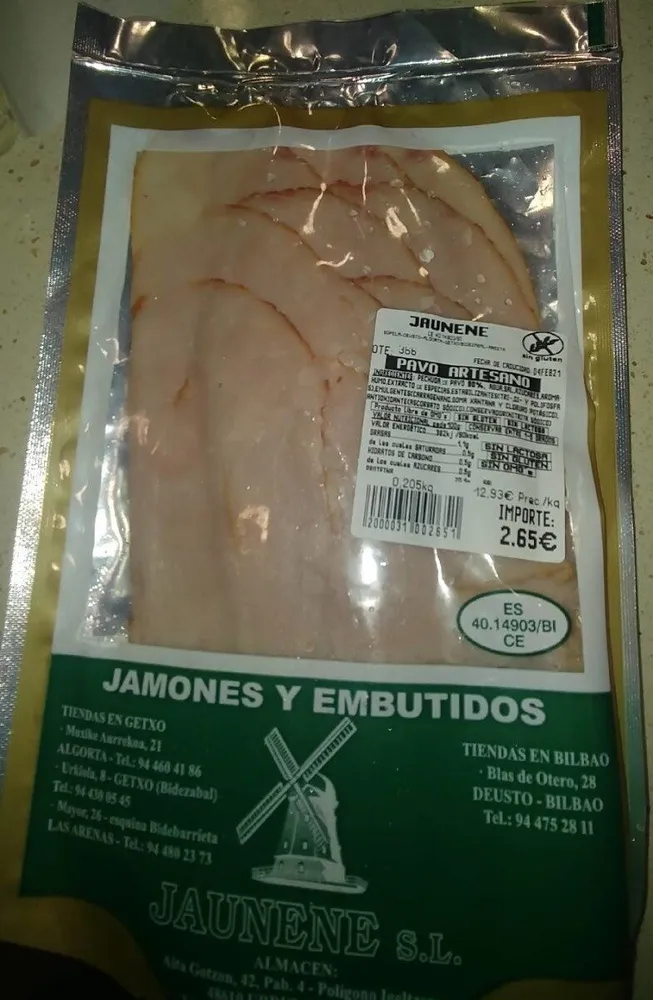 Pavo artesano