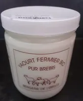Yaourt fermier bio pur brebis