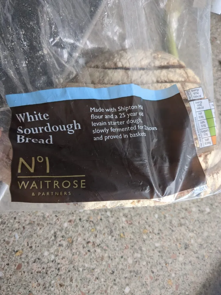 Sliced White Sourdough Bread Made With White Wheat Flour