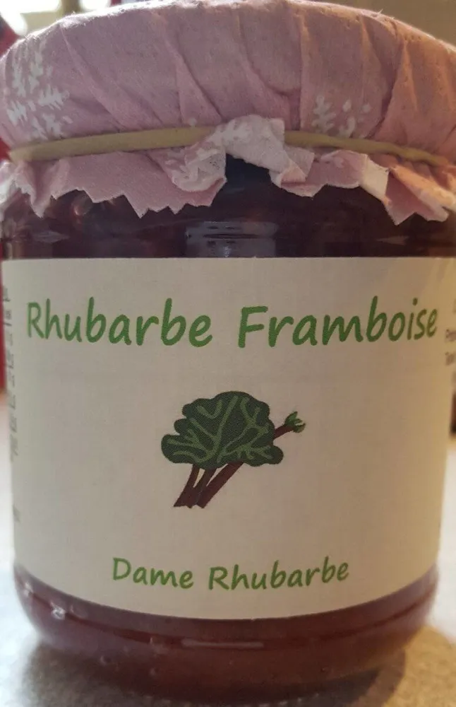 Confiture rhubarbe framboise